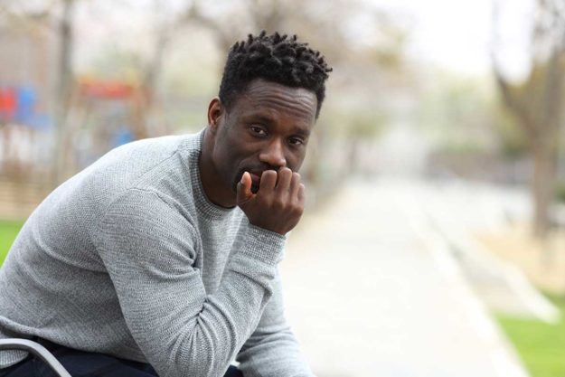 a man in the early stages of addiction recovery