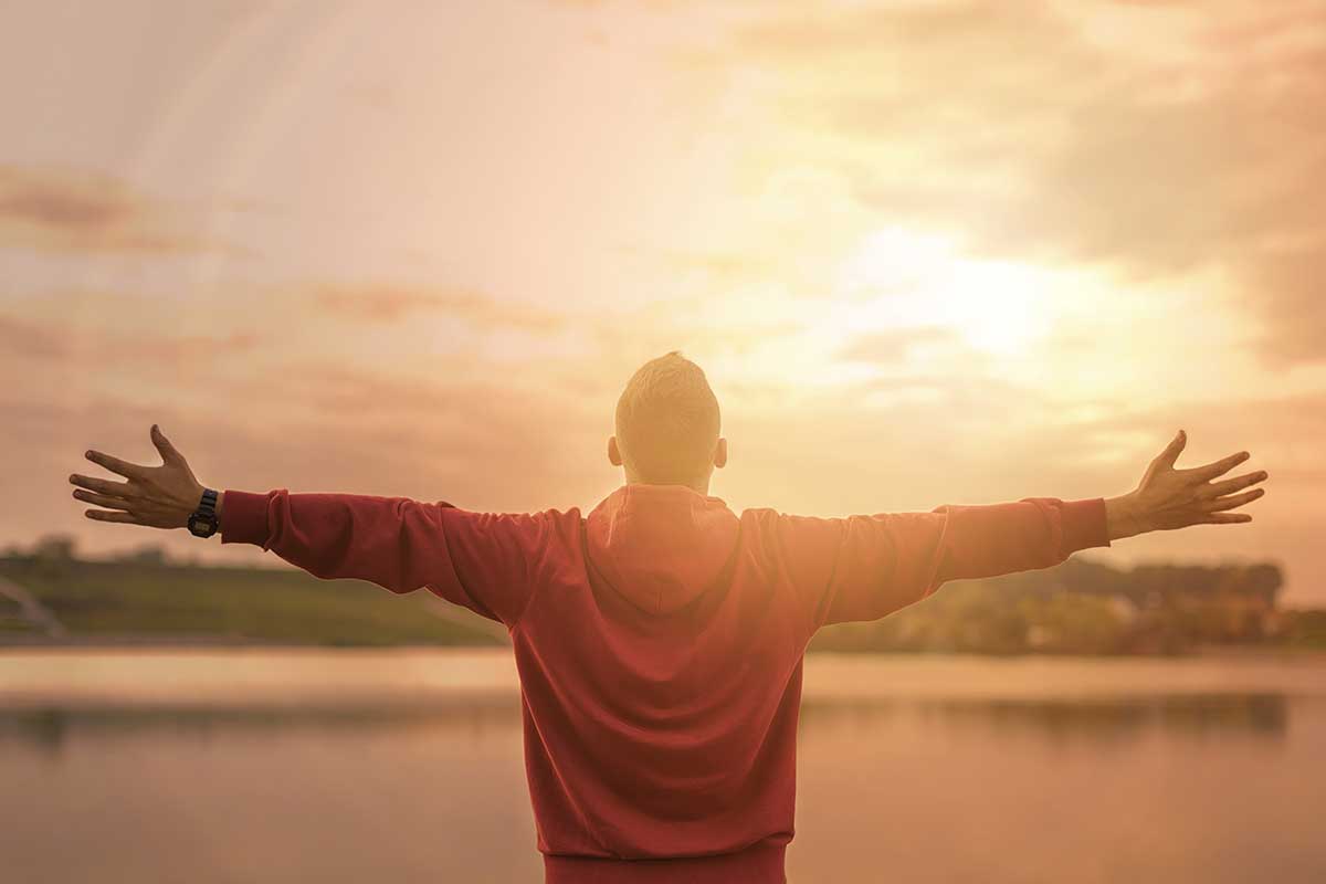 a person in the sunset of world mental health day